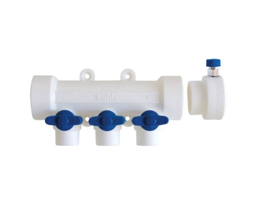 Коллектор Kalde с воздухоотводчиком и запорными кранами, 4 выхода, 3272-mnb-400420