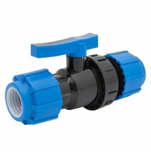 Кран шаровой ТПК-АКВА компрессионный разъемный d 40, 555220040