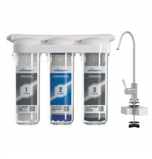 Система очистки воды 3х-ступенчатая, отдельный кран, (АБФ-ТРИА-СТАНДАРТ) (АкваБрайт)