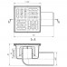 Трап нерег гор/вып гидр/затв Дн50 нерж-/реш 100х100мм АНИ Пласт TA5102