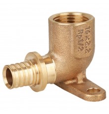 Угольник Gappo настенный с внутренней резьбой бронзовый 20-Rp 3/4"