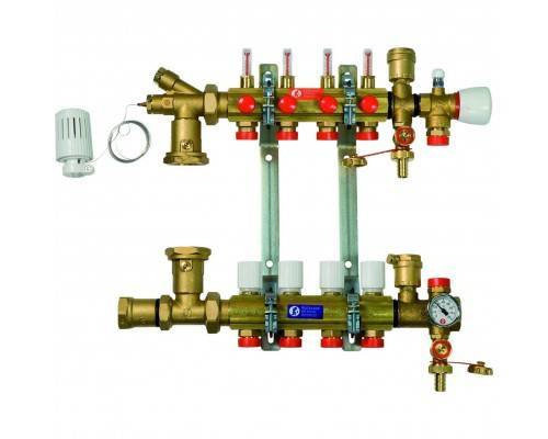 Узел коллекторный Giacomini сборный с обвязкой и расходомерами 1" x 3/4"E /11, R557FY111 Узел коллекторный Giacomini сборный с обвязкой и расходомерами 1" x 3/4"E /11, R557FY111