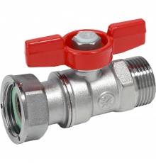 Кран шаровой Giacomini НР для счетчиков 1/2"Mx 1/2"гайка - красн. рук., R254PX002
