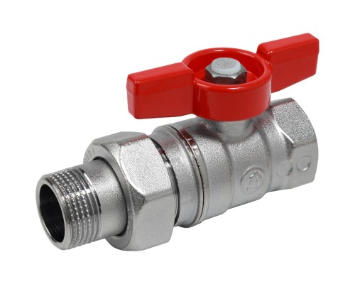 Кран шаровой Giacomini с накидной гайкой (Американка) Ду 20 бабочка