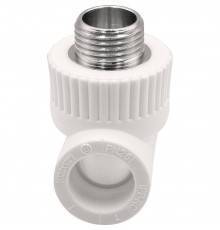 Тройник THERMOLIGHT комбинированный PP-R НР 20х1/2х20 белый (15/135)