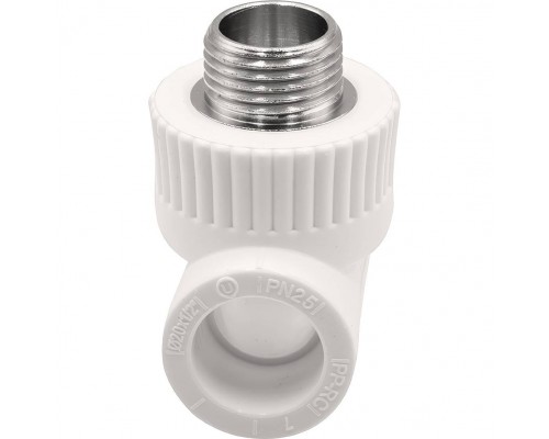 Тройник THERMOLIGHT комбинированный PP-R НР 20х1/2х20 белый (15/135)