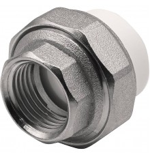 Муфта THERMOLIGHT комбинированная разъемная PP-R ВР 20х1/2" белый (10/300)