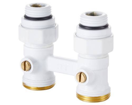 Узел нижнего подключения Royal Thermo прямой 1/2"х3/4" EK (белый)