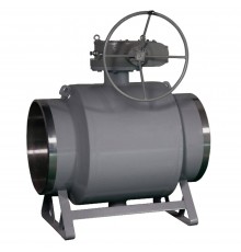Кран шаровой РИДАН JIP-R Premium FB FF DN125 PN16 H фланцевый, с рукояткой, полнопроходной