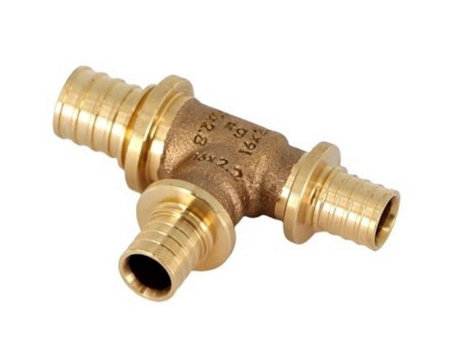 Тройник REHAU с уменьшенным боковым и торцевым проходами 25-16-20 PLATINUM RX, бронза