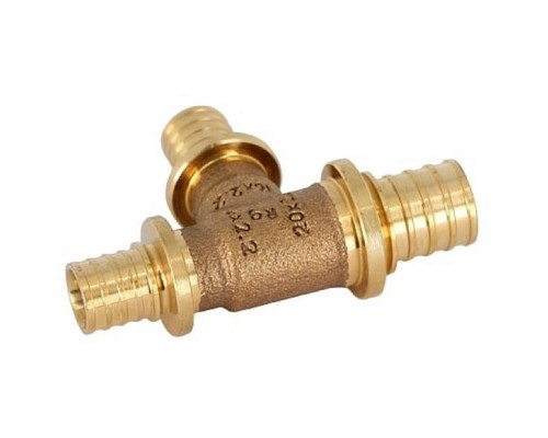 Тройник REHAU с уменьшенным боковым и торцевым проходами 25-16-20 PLATINUM RX, бронза