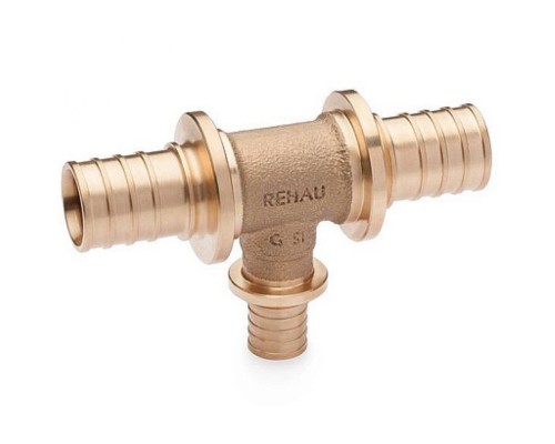 Тройник REHAU PLATINUM RX с уменьшенным боковым проходом 25-16-25, бронза