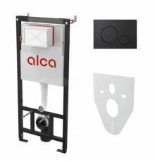 Инсталляция Alcaplast арт.AM101/1120-4:1 RU M678-00, с шумоиз, кнопка черная матовая