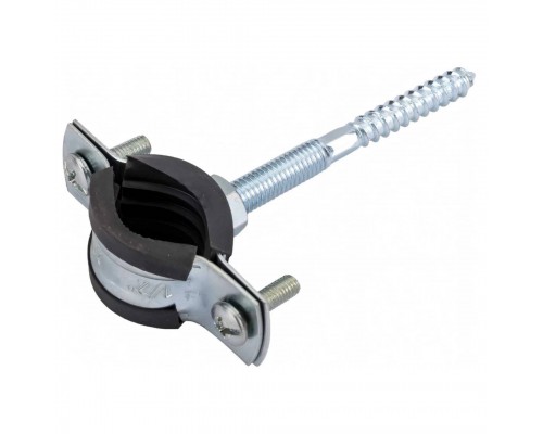 Хомут сантехнический Политэк Пайп 20-24 мм (1/2") (в комплекте со шпилькой и дюбелем)