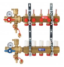 Комплект коллекторного узла Giacomini с расходомерами 1" x 18 /2, R553FK102