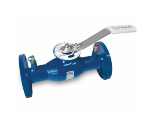Кран шаровый TEMPER регулирующий DN200 PN 16 с/проходной фланцевый с редуктором, 68320200