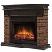 Каминокомплект: Очаг Electrolux EFP/P-2720RLS, портал Bricks Wood 25 камень темный, шпон венге