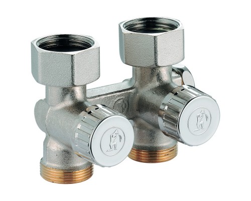 Узел нижнего подключения Giacomini прямой, для одно-и двухтр. систем 1/2"M x 3/4"E, R383X012