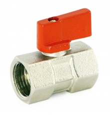 Кран Uni-Fitt шаровой мини ВВ 1/2" флажок красный металл