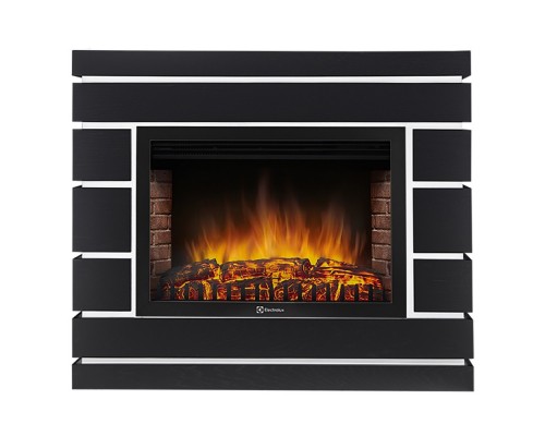 Каминокомплект: Очаг Electrolux EFP/P-3020LS N, портал Moderno 30 шпон чёрный дуб