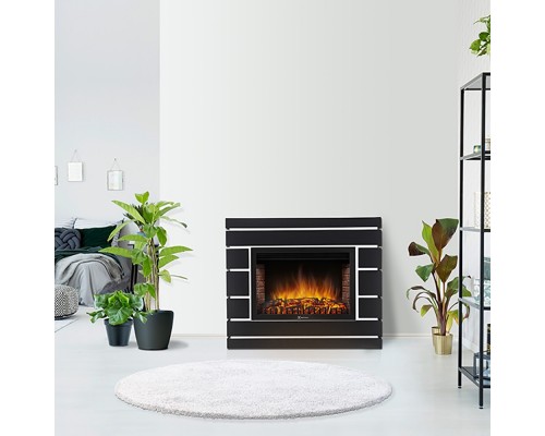 Каминокомплект: Очаг Electrolux EFP/P-3020LS N, портал Moderno 30 шпон чёрный дуб