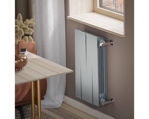 Радиатор биметаллический Royal Thermo PianoForte 500 Серебристый - 4 секц.