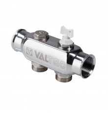 Коллектор VALTEC VTc.505.SS.060506 из нерж. стали с м-о расст. вых. 50 мм 1"х3/4" 6 вых. евроконус