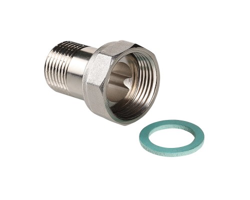 Полусгон с накидной гайкой и наружной резьбой 3/4"x3/4" ПУ, арт. VTr.613.N.0505 Полусгон с накидной гайкой и наружной резьбой 3/4"x3/4" ПУ, арт. VTr.613.N.0505