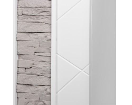 Каминокомплект: Очаг Electrolux EFP/P-2520LS N, портал Miami 25 белый, серый Каминокомплект: Очаг Electrolux EFP/P-2520LS N, портал Miami 25 белый, серый