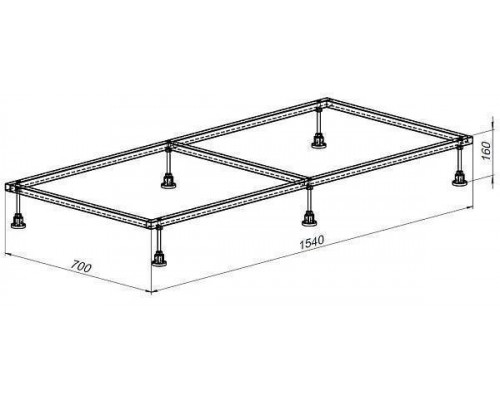 Allen Brau Каркас для поддона 154x70x16h см 8.00007 Allen Brau Каркас для поддона 154x70x16h см 8.00007