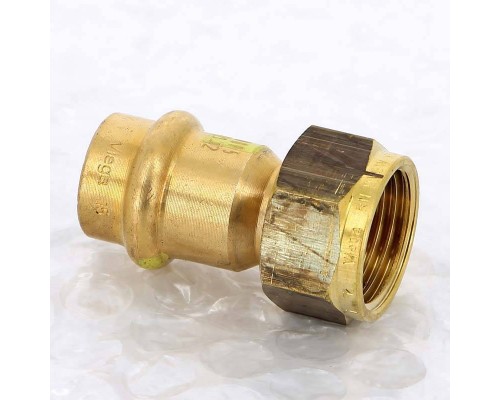 Муфта пресс-В с накидной гайкой плоская прокладка бронза Profipress G VIEGA 15х1/2