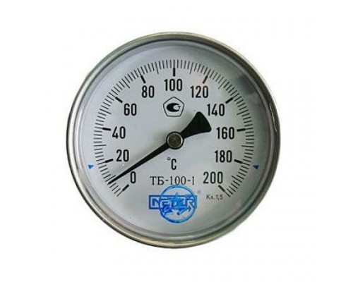 Термометр биметалл ТБ100 160С Дк100 L=60 G1/2" осев Метер