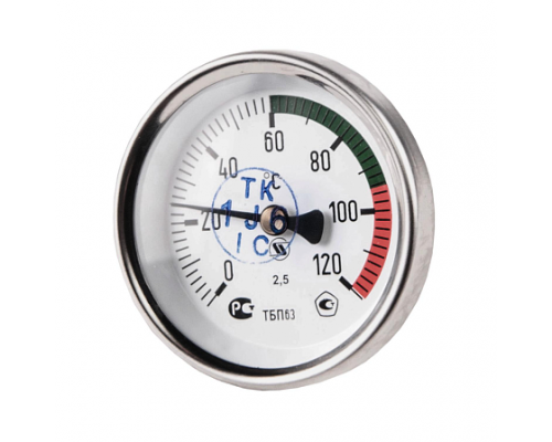 Термометр биметалл ТБП-Т 120С Дк100 L=100 G1/2" осев НПО ЮМАС