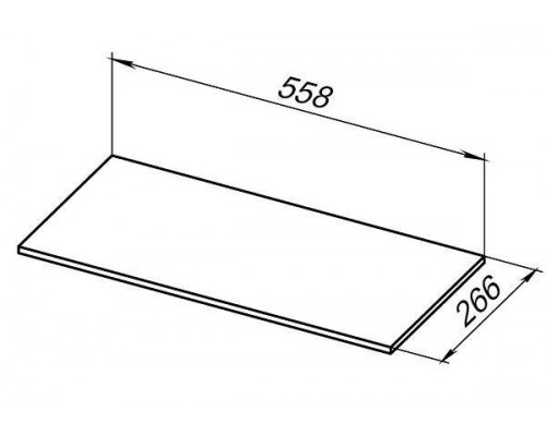 Allen Brau Liberty Полка для стеллажа 55,8x26,6x1h см, цвет: серый 1.33010.G
