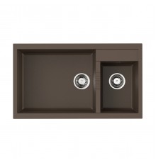 Omoikiri Tedori 86-2-LB ES Кухонная мойка из Tetogranit 86x24 см, цвет: espresso 4997242