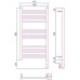 Сунержа Богема 3.0 Полотенцесушитель электрический 40x80h, прав., цвет: мат. белый 30-5805-8040