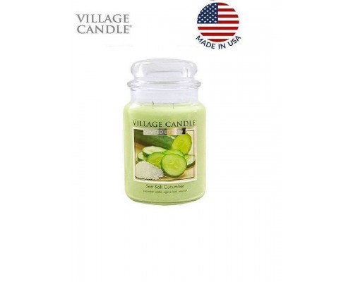 Декоративная свеча Village Candle Огурец и морская соль (602 грамма)