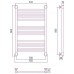 Сунержа Богема  Полотенцесушитель водяной 50x80h, цвет: матовая шампань 022-0220-8050