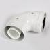 Отвод Baxi 90° d=80 алюминиевый, эмалированный