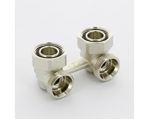 Узел радиаторный со встроенными кранами НВ UNI-FITT 3/4"ЕК х 3/4"ЕК 2-трубная система угловой