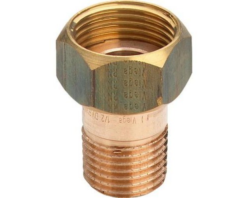 Соединение Viega с накидной гайкой НВ 1"1/4 плоская прокладка бронза