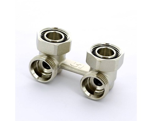 Узел радиаторный со встроенными кранами НВ UNI-FITT 3/4"ЕК х 3/4"ЕК 2-трубная система угловой