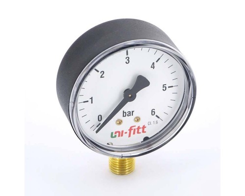 Манометр радиальный 1/4" UNI-FITT 10 бар 63 мм Манометр радиальный 1/4" UNI-FITT 10 бар 63 мм