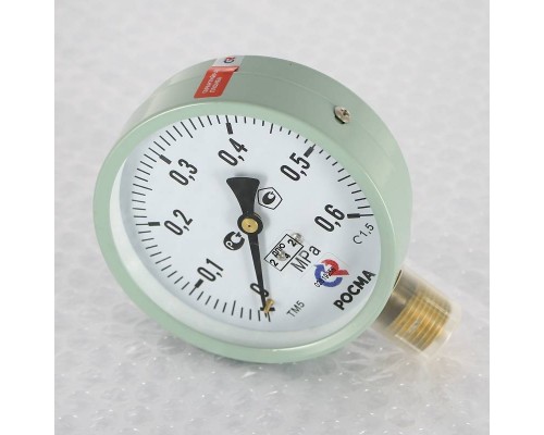 Манометр Росма ТМ-510 P.00 100/6 (1/2", 0-6 бар, 1,5) M2 радиальный