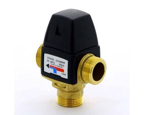 Клапан VTA 322 Н 3/4" термостатический смесит. 35-60 C, Kvs 1.5, DZR латунь Клапан VTA 322 Н 3/4" термостатический смесит. 35-60 C, Kvs 1.5, DZR латунь