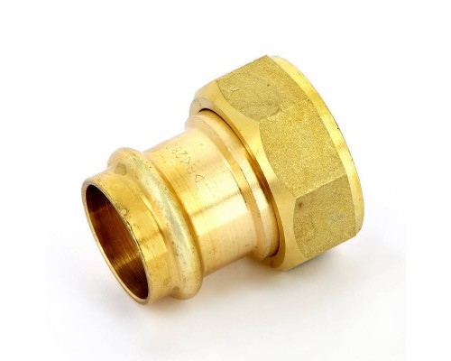 Муфта пресс IBP 28 х 1 1/4" с накидной гайкой бронза Муфта пресс IBP 28 х 1 1/4" с накидной гайкой бронза
