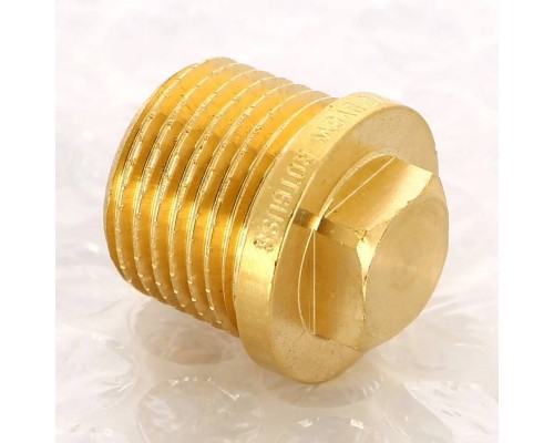 Заглушка Н Viega 1/2" с квадратом и бортиком бронза