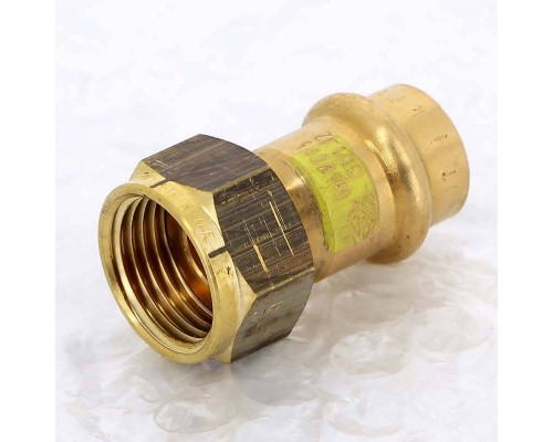 Муфта пресс-В с накидной гайкой плоская прокладка бронза Profipress G VIEGA 15х1/2