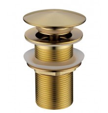 Boheme Uno Донный клапан для раковины, автомат, с переливом, цвет: золото 612/2-MG