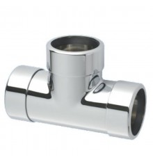 Тройник латунный компрессионный Ду=40ммхДу=40ммхДу=40мм; цвет-хром